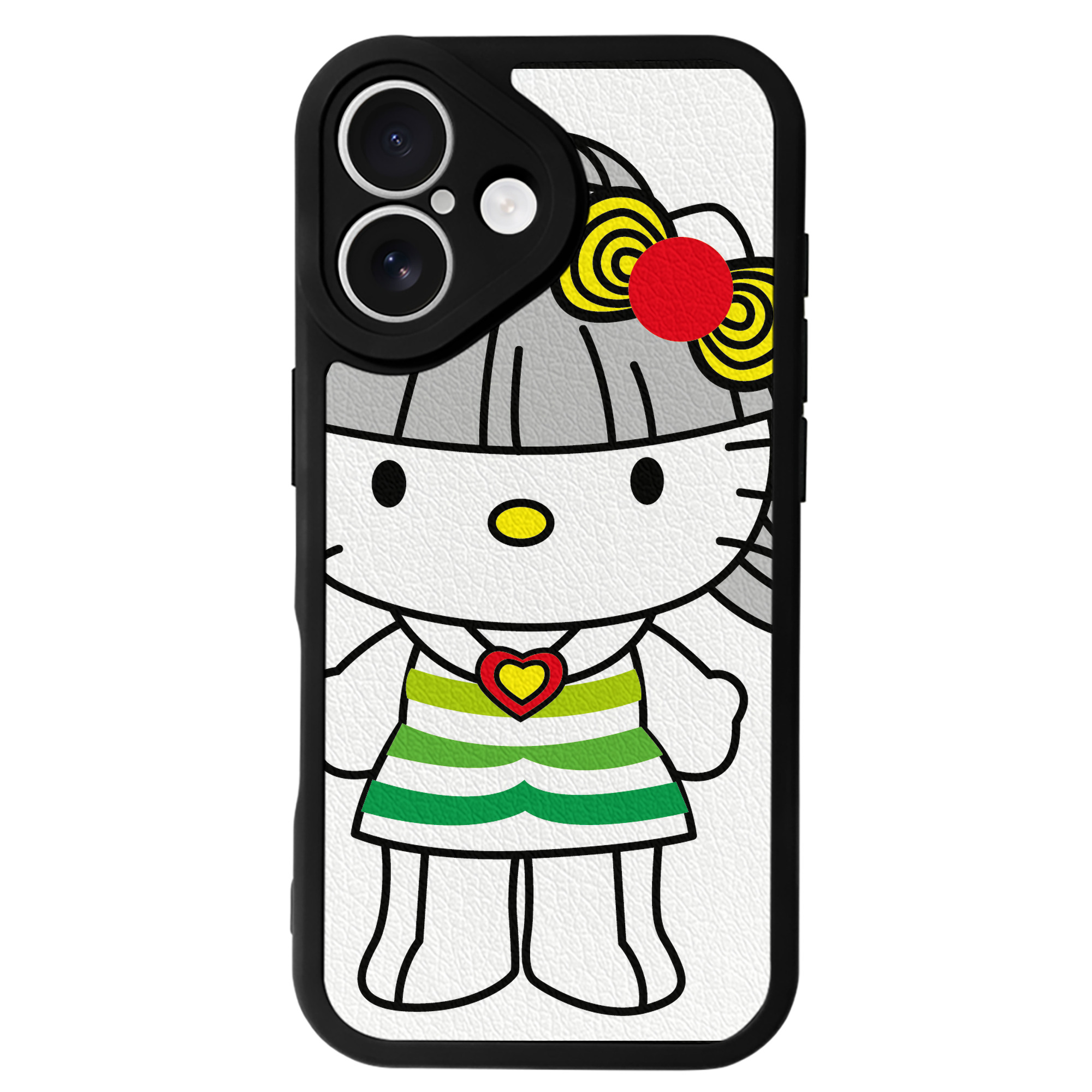 （画像用） Hello Kitty ハローキティ 【iPhone 16シリーズ対応】シリコンスマホケース（レザー調） 材質：シリコン
